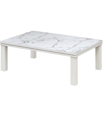 NEWファッションコタツ長方形 105×75 マーブルホワイト